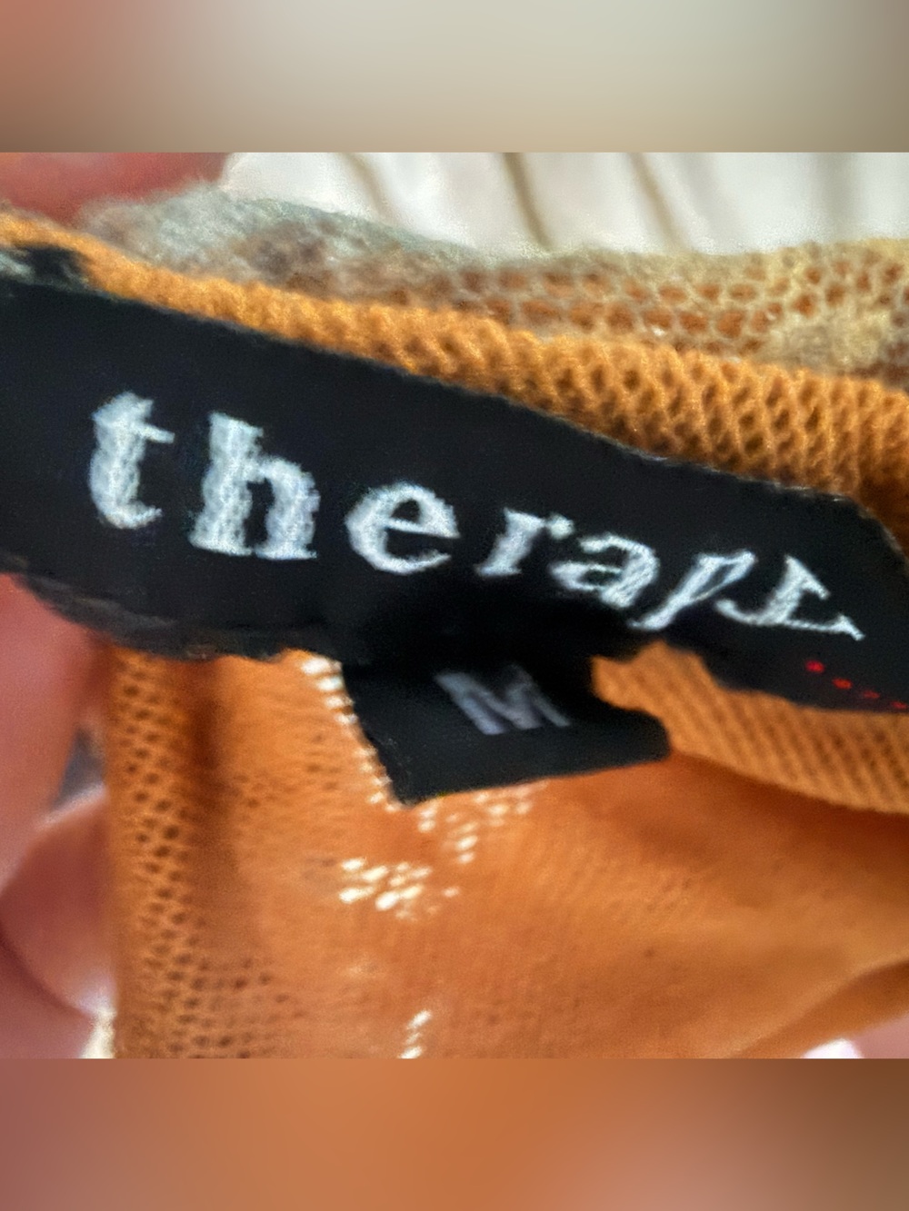 Therapy Y2K Vintage Multi-Color Lace V-Neck Quarter Sleeve Top - Picture 4 of 4